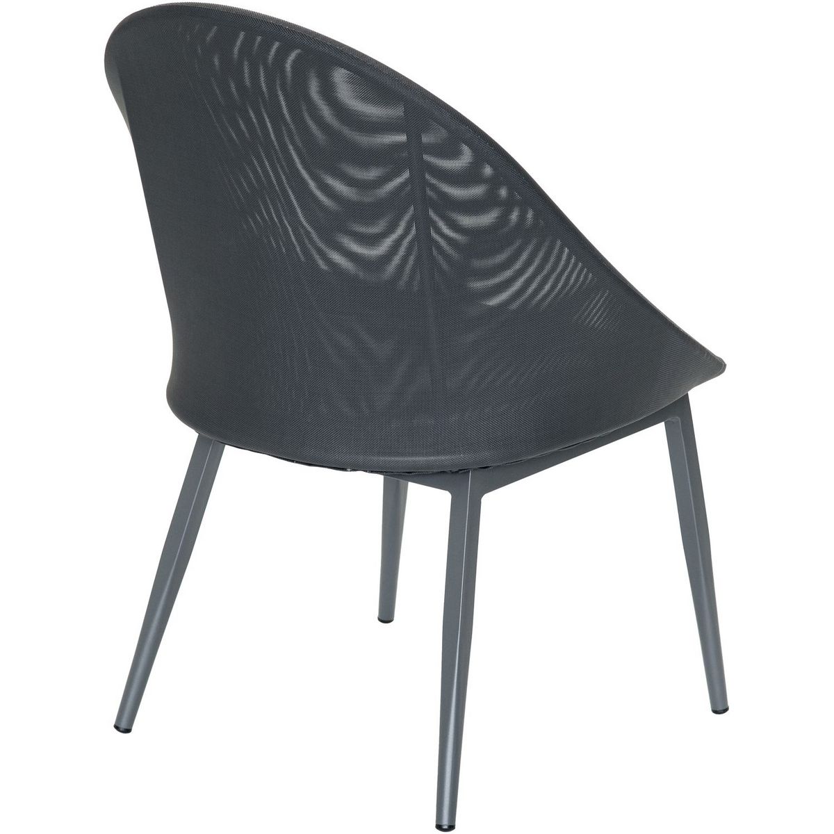 JARDILINE Lot de 2 fauteuils de jardin - Aluminium/Textilène - Anthracite - FUERTE VENTURA