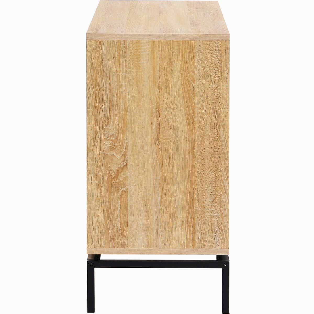 HOMIFAB Buffet 2 portes effet bois 110 cm - Talia