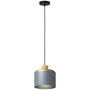 Voir la diapositive 1 : HOMCOM Lustre suspension design scandinave hauteur ajustable Ø 28,5 cm douille E27 gris aspect bois