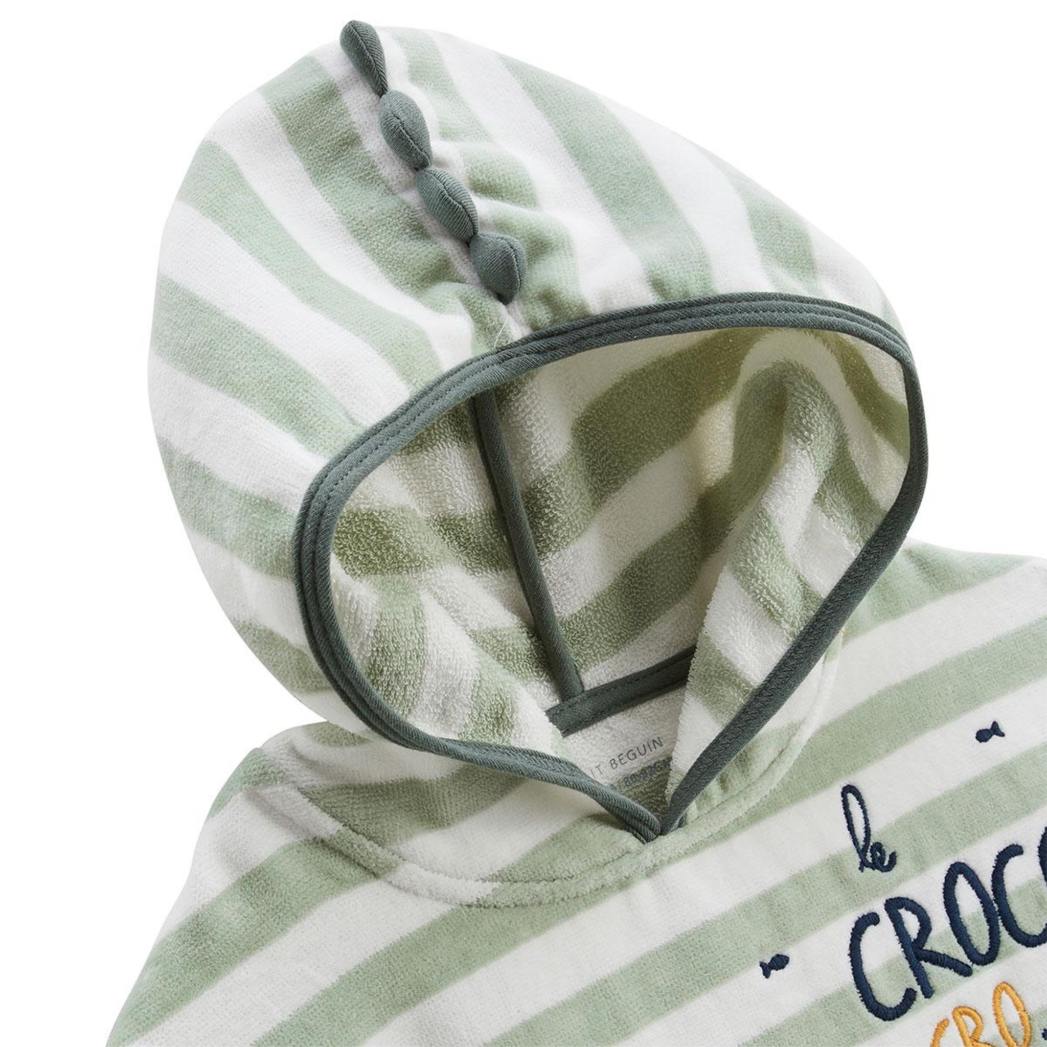 Voir la diapositive 3 : Petit Béguin Poncho de bain bébé crocro rigolo