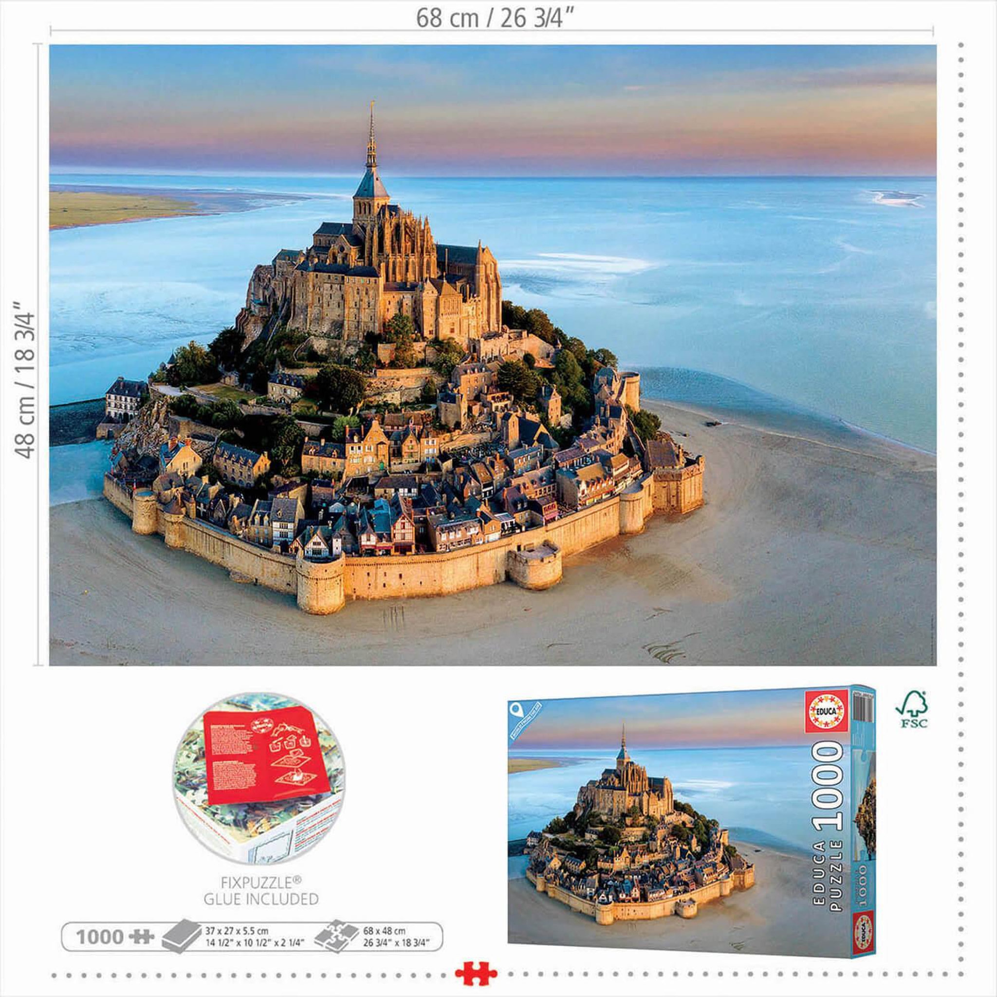Voir la diapositive 3 : EDUCA Puzzle 1000 pièces : Mont-Saint-Michel