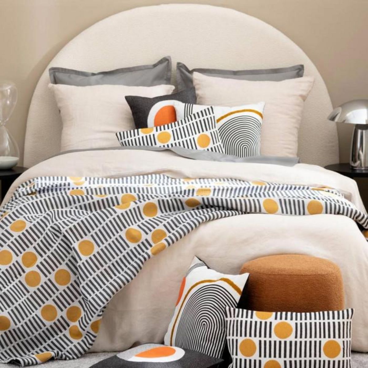 ATMOSPHERA Dessus de Lit  Kubus  220x240cm Noir & Blanc