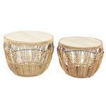 The Home Deco Factory Ensemble de 2 tables gigognes Java