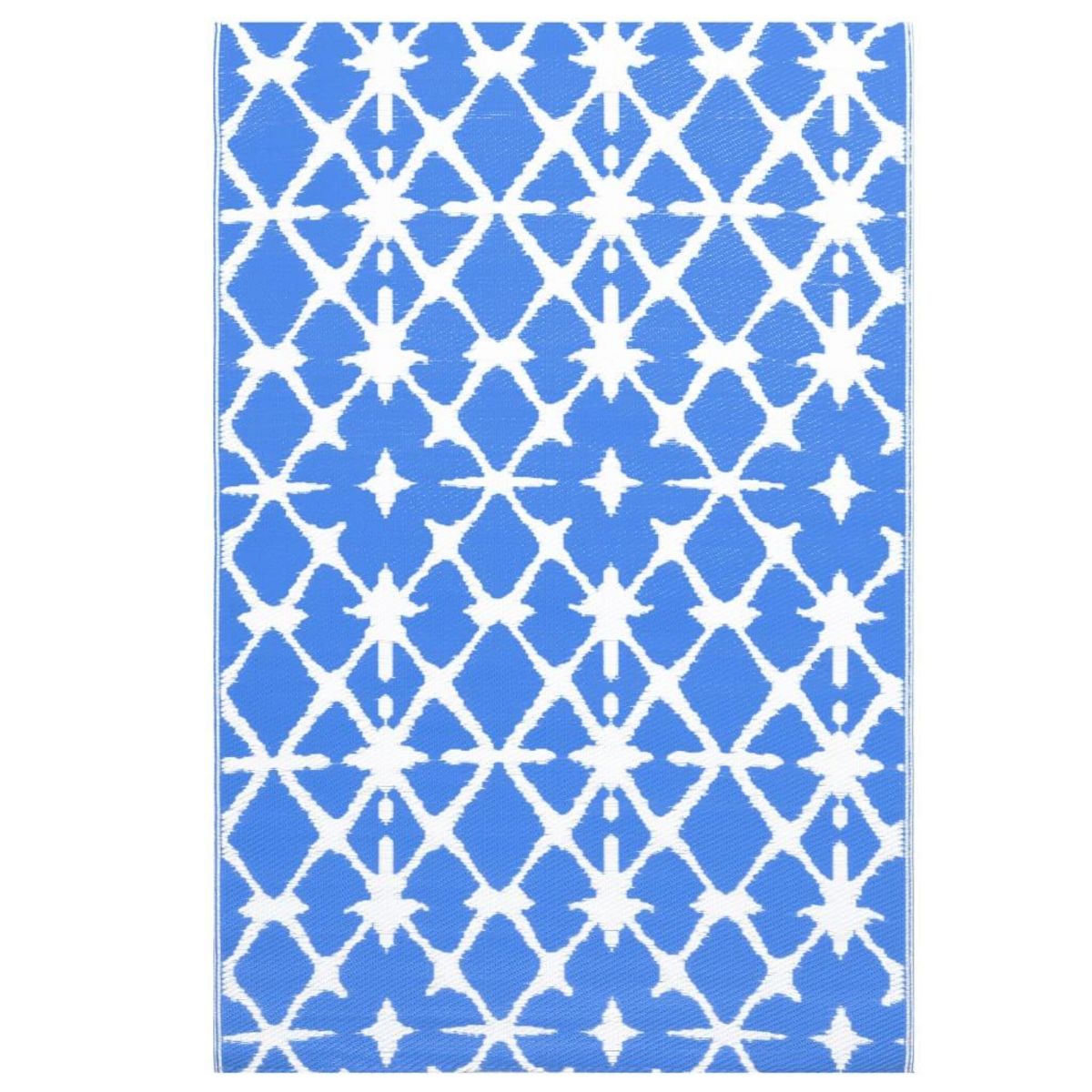 VIDAXL Tapis d'exterieur ARAKIL bleu et blanc 190x290 cm PP