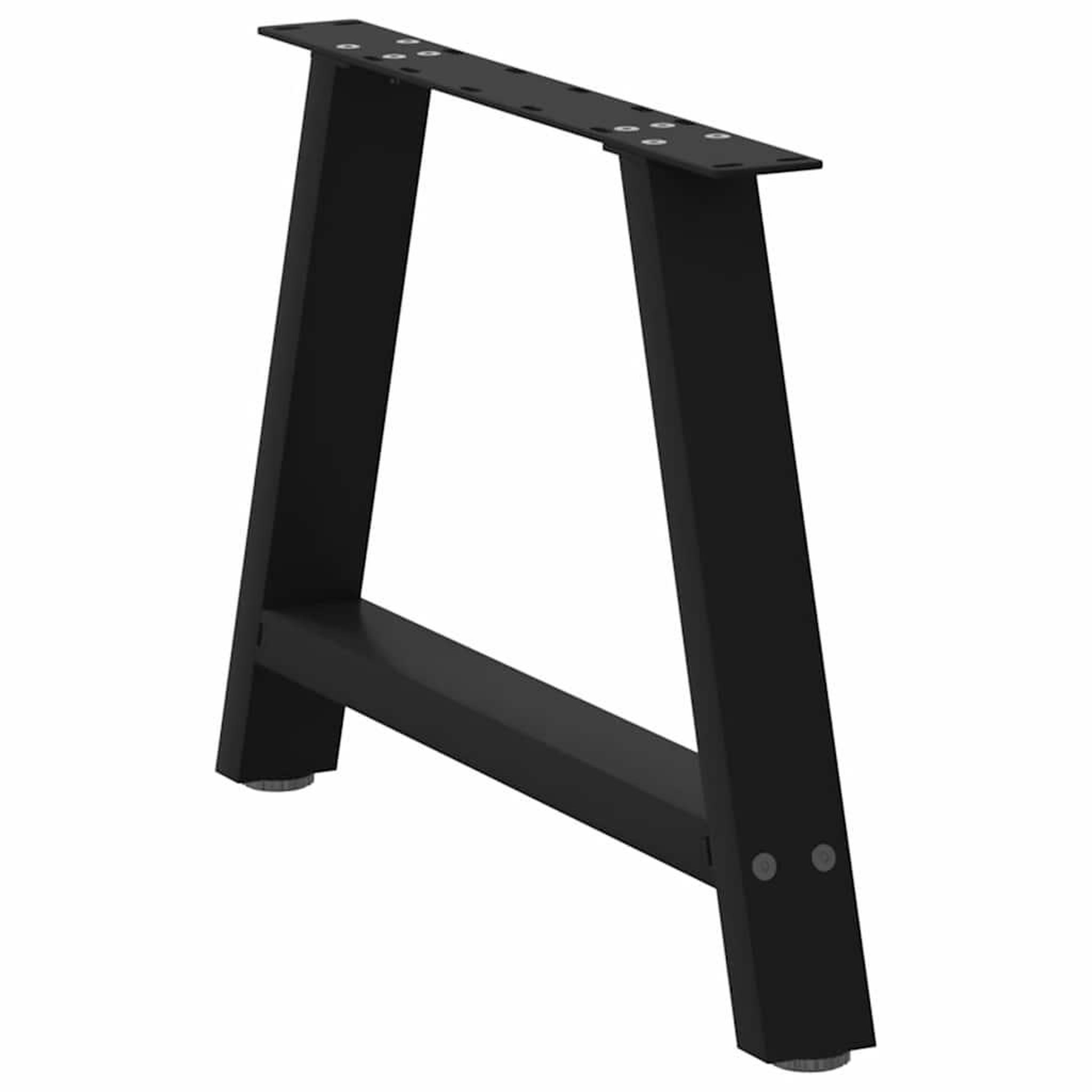 Voir la diapositive 4 : VIDAXL Pieds de table basse forme de A 2 pcs noir 70x(42-43) cm acier