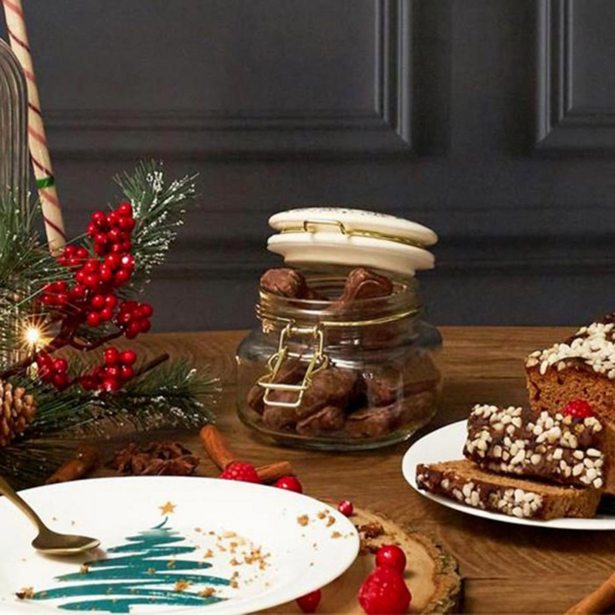 Paris Prix Lot de 2 Bocaux en Verre  Flocon  13cm Blanc & Doré