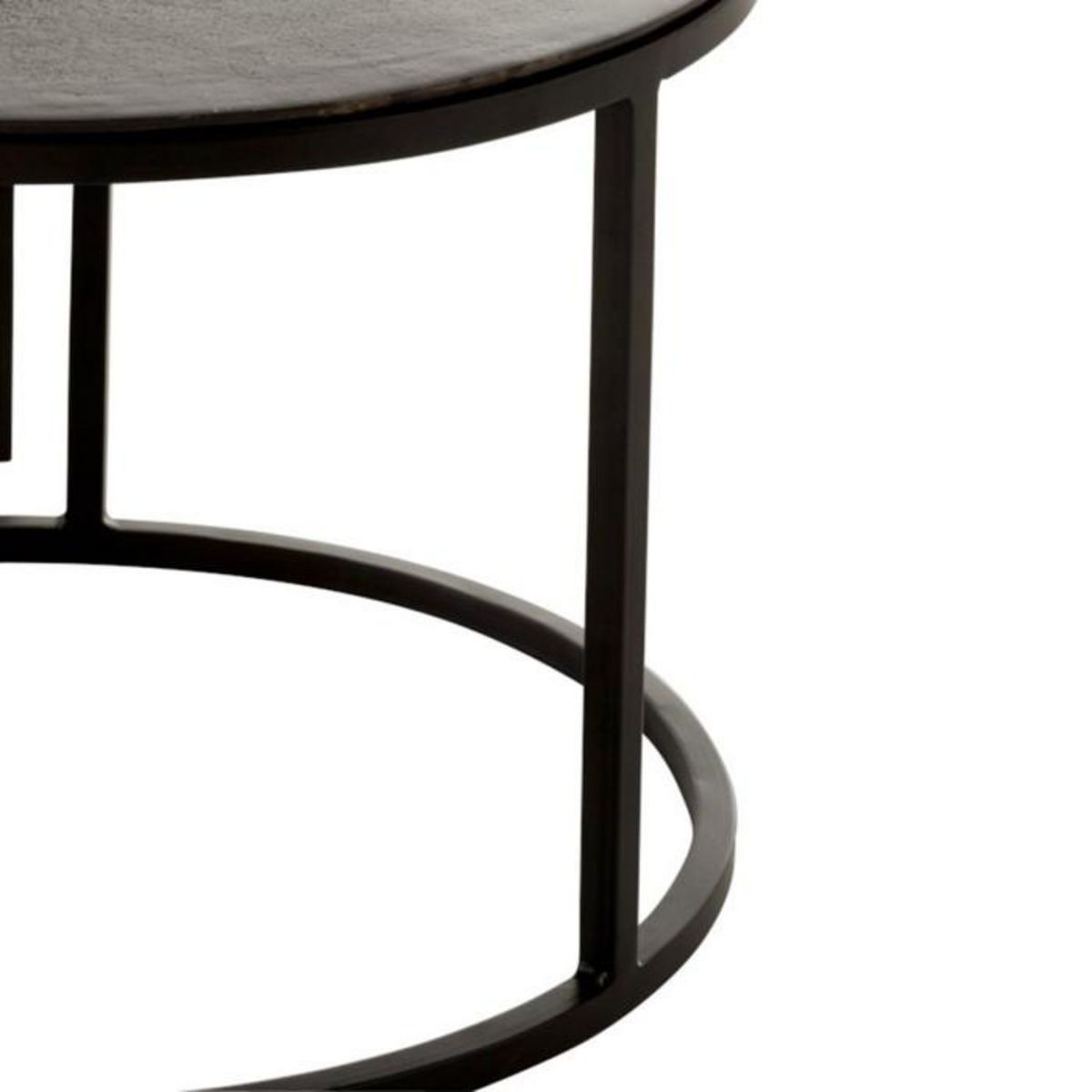 Paris Prix Lot de 3 Tables Gigognes  Oxidize  80cm Noir