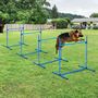 Voir la diapositive 2 : PAWHUT Agility sport pour chiens set de 4 obstacles professionnels avec système de maintien au sol sac transport fourni bleu noir