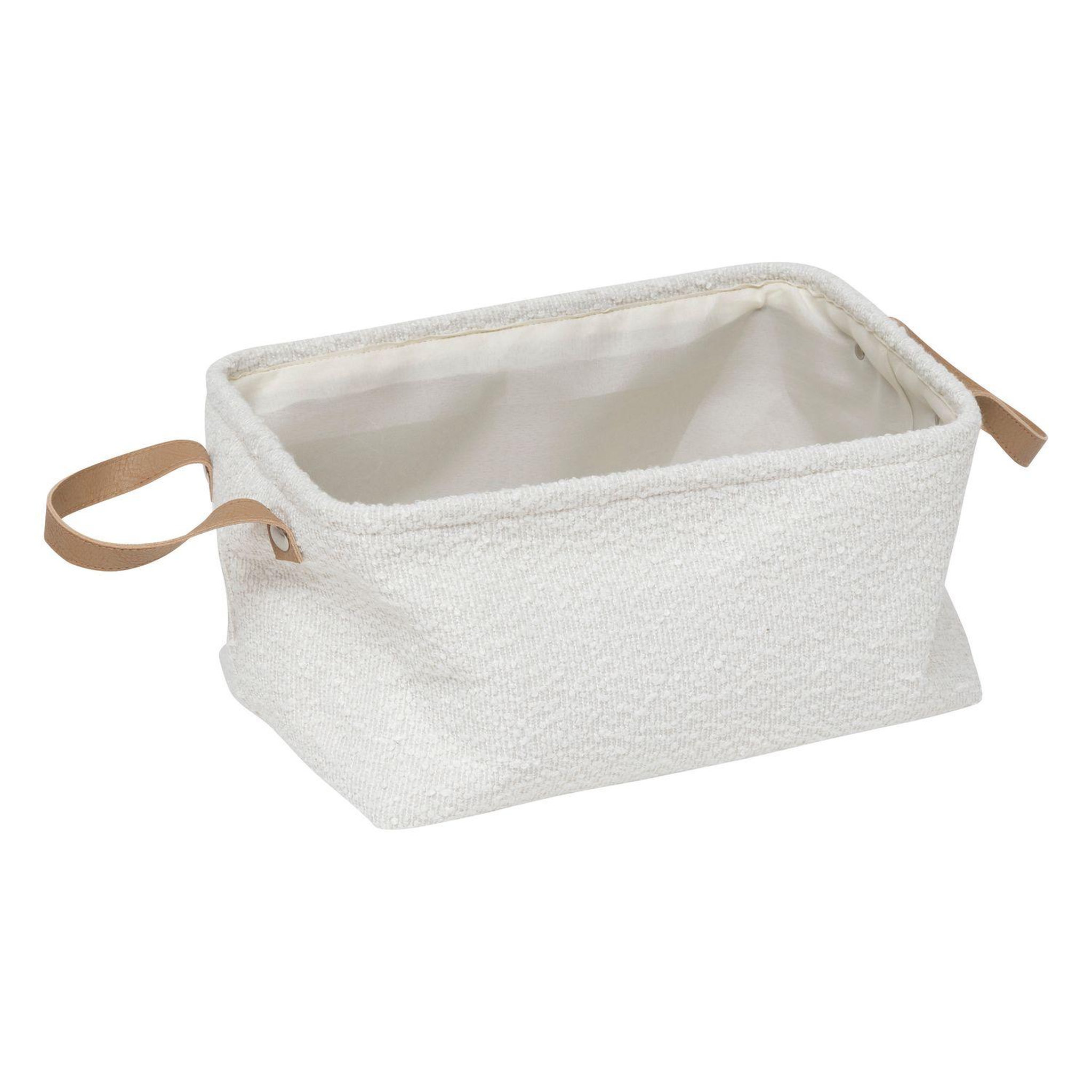 Voir la diapositive 5 : ATMOSPHERA Lot de 3 paniers rectangles effet bouclette loe - blanc