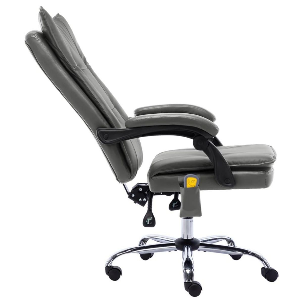 VIDAXL Chaise de bureau de massage Anthracite Similicuir