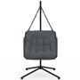 Voir la diapositive 5 : ID MARKET Fauteuil suspendu relax LOA ajouré effet rotin gris avec coussin gris