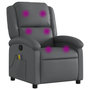 Voir la diapositive 2 : VIDAXL Fauteuil de massage inclinable Gris Similicuir