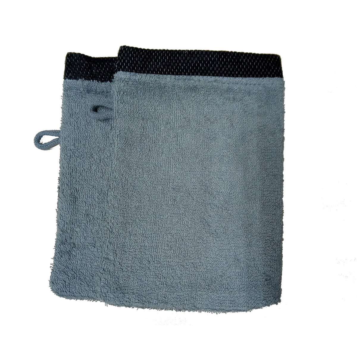 ACTUEL Lot de 2 gants de toilette uni en  coton 450GSM