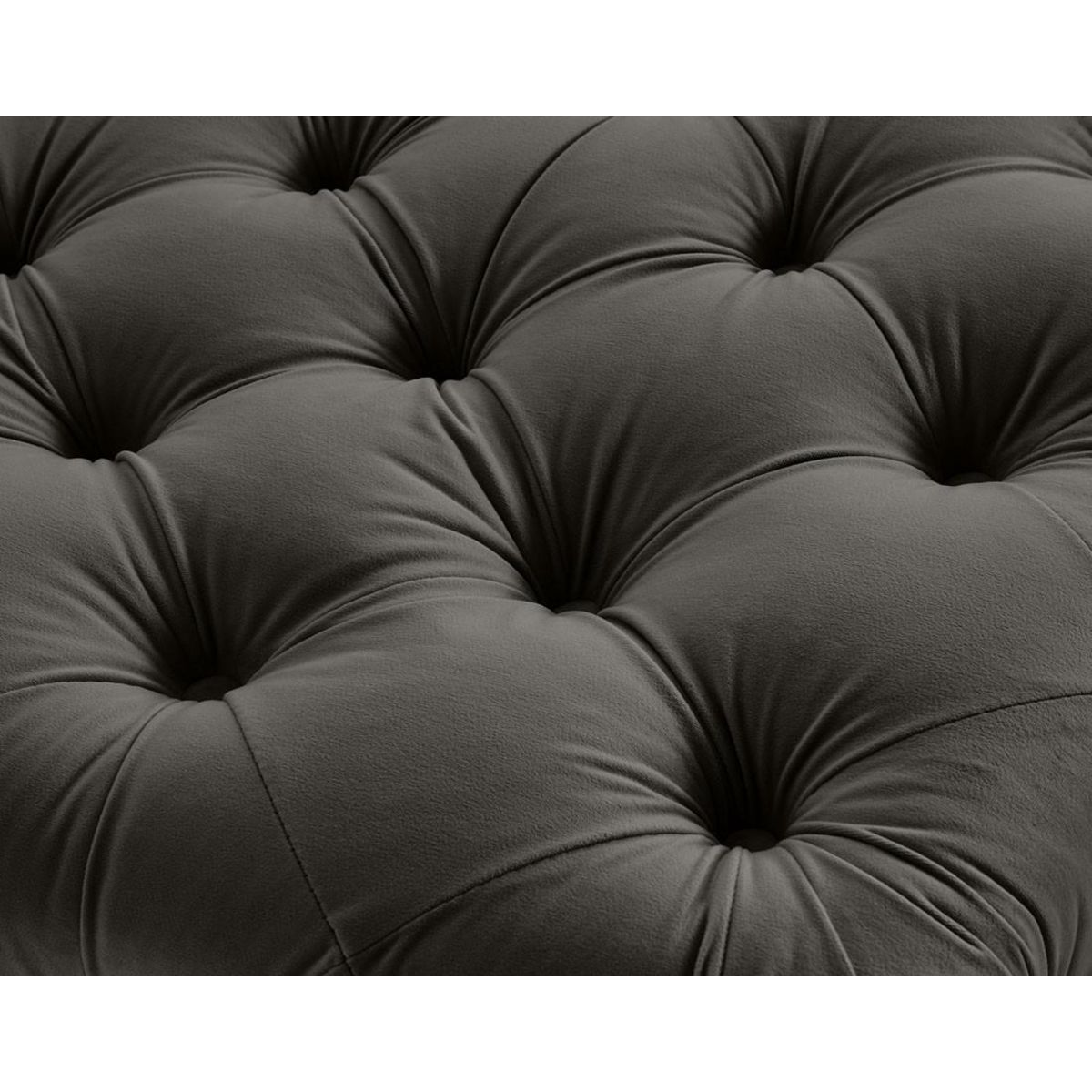 LISA DESIGN Walter - pouf chesterfield en velours - pieds bois