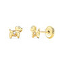Voir la diapositive 1 : L'ATELIER D'AZUR Boucles d'Oreilles Or 18 Carats 750/000 Jaune Motif Chiens