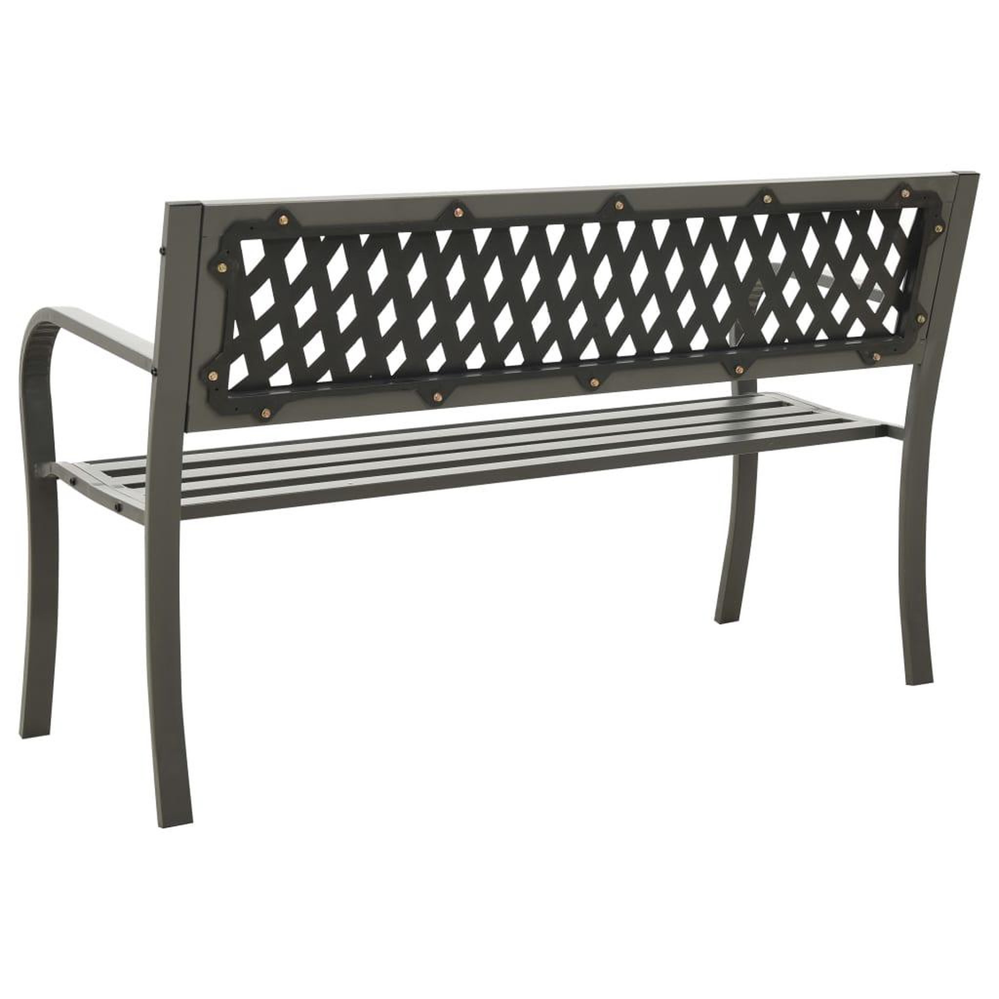 Voir la diapositive 4 : VIDAXL Banc de jardin 125 cm acier gris