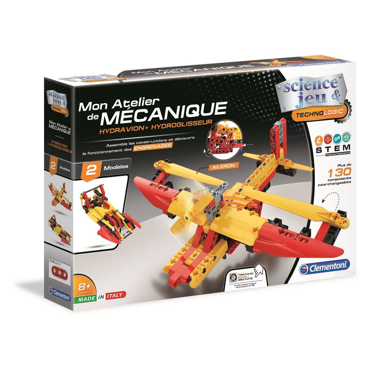 CLEMENTONI Mon atelier de mécanique Hydravion et Aéroglisseur