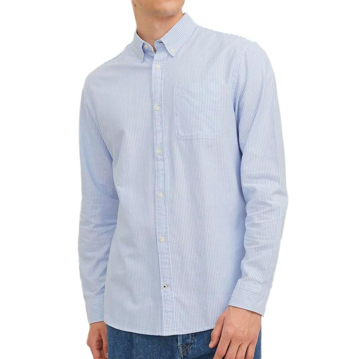 Jack & Jones Chemise Manches longues Rayures Blanc/ HommeJack & Jones Oxford