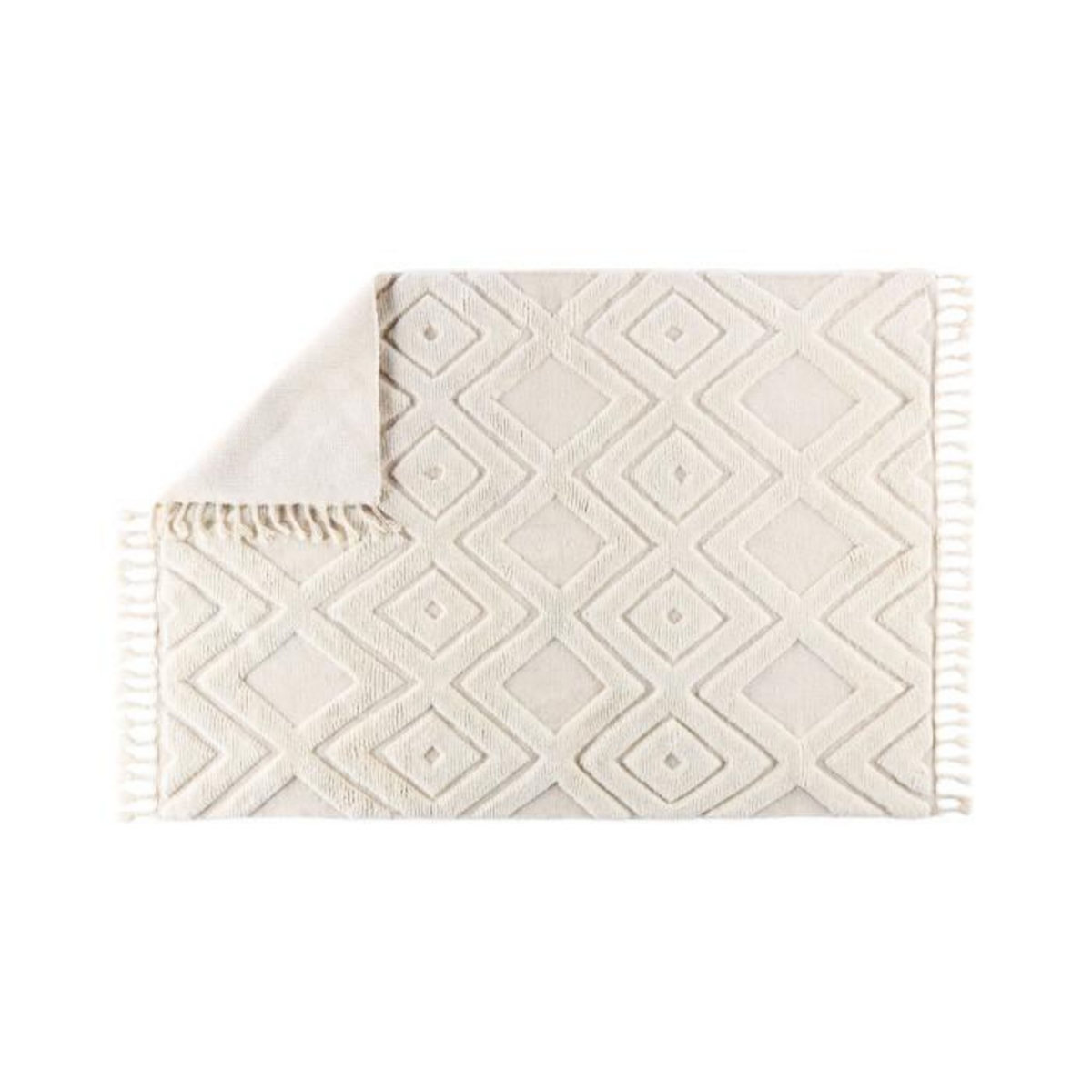 Paris Prix Tapis Déco en Laine  Dahlia  200x300cm Blanc