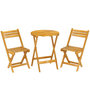 Voir la diapositive 1 : OUTSUNNY Ensemble bistro 2 places 3 pièces pliables bois acacia pré-huilé