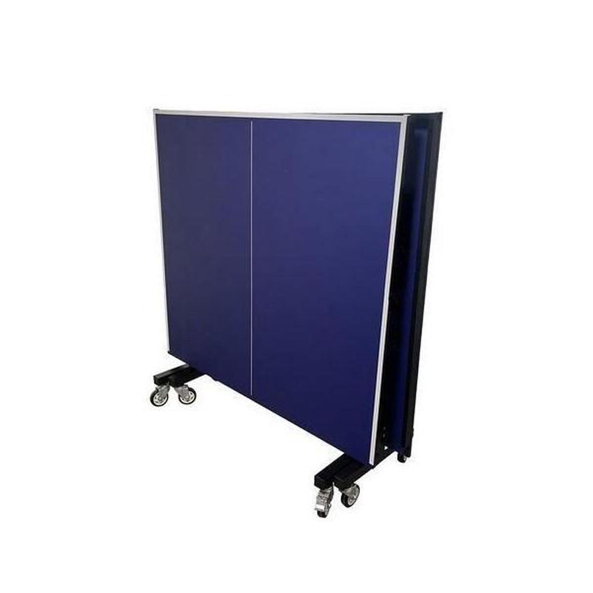 Voir la diapositive 2 : MARKET24 Table tennis de table - table de ping-pong - pliable - usage exterieure - 2 raquettes avec housse + 3 balles inclues - bleu et n