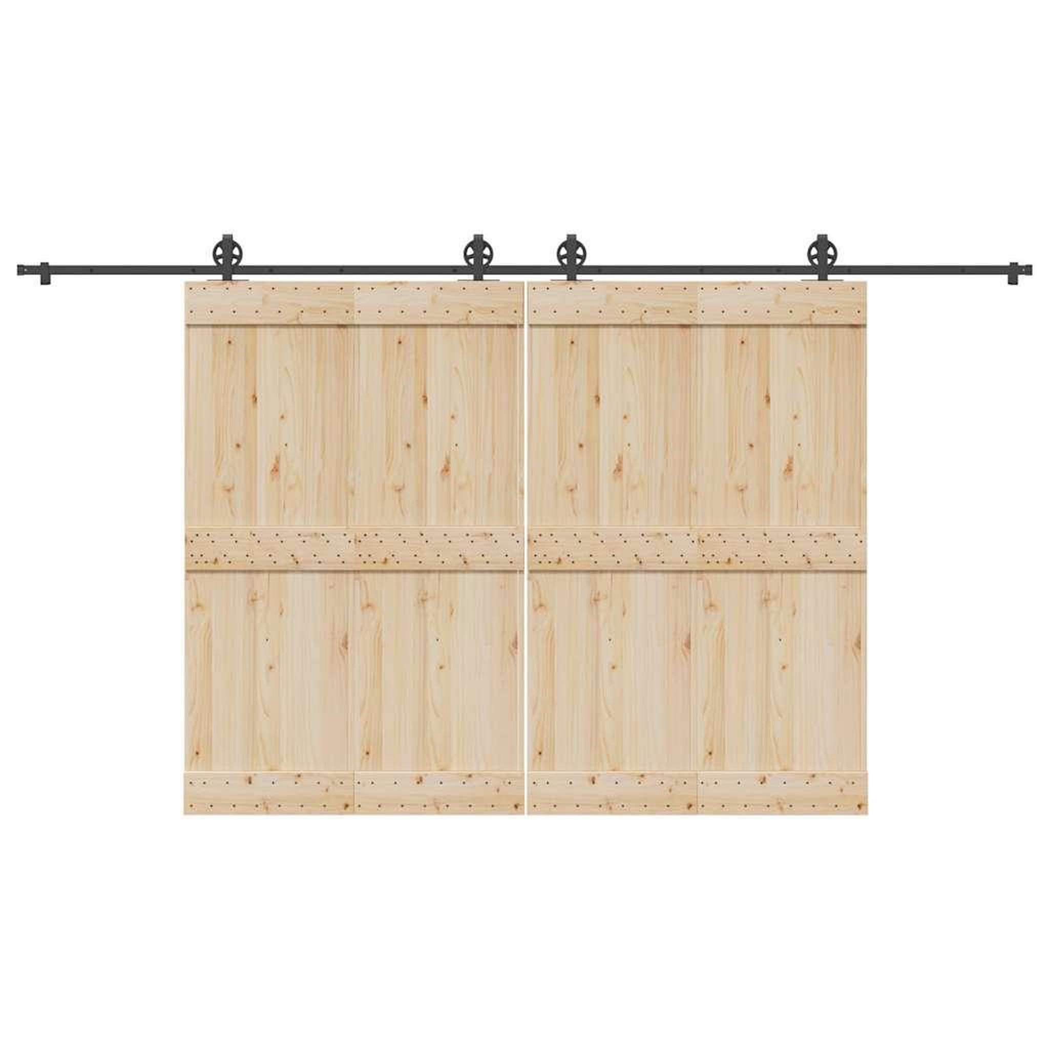 VIDAXL Kit de quincaillerie de porte coulissante 400 cm acier noir
