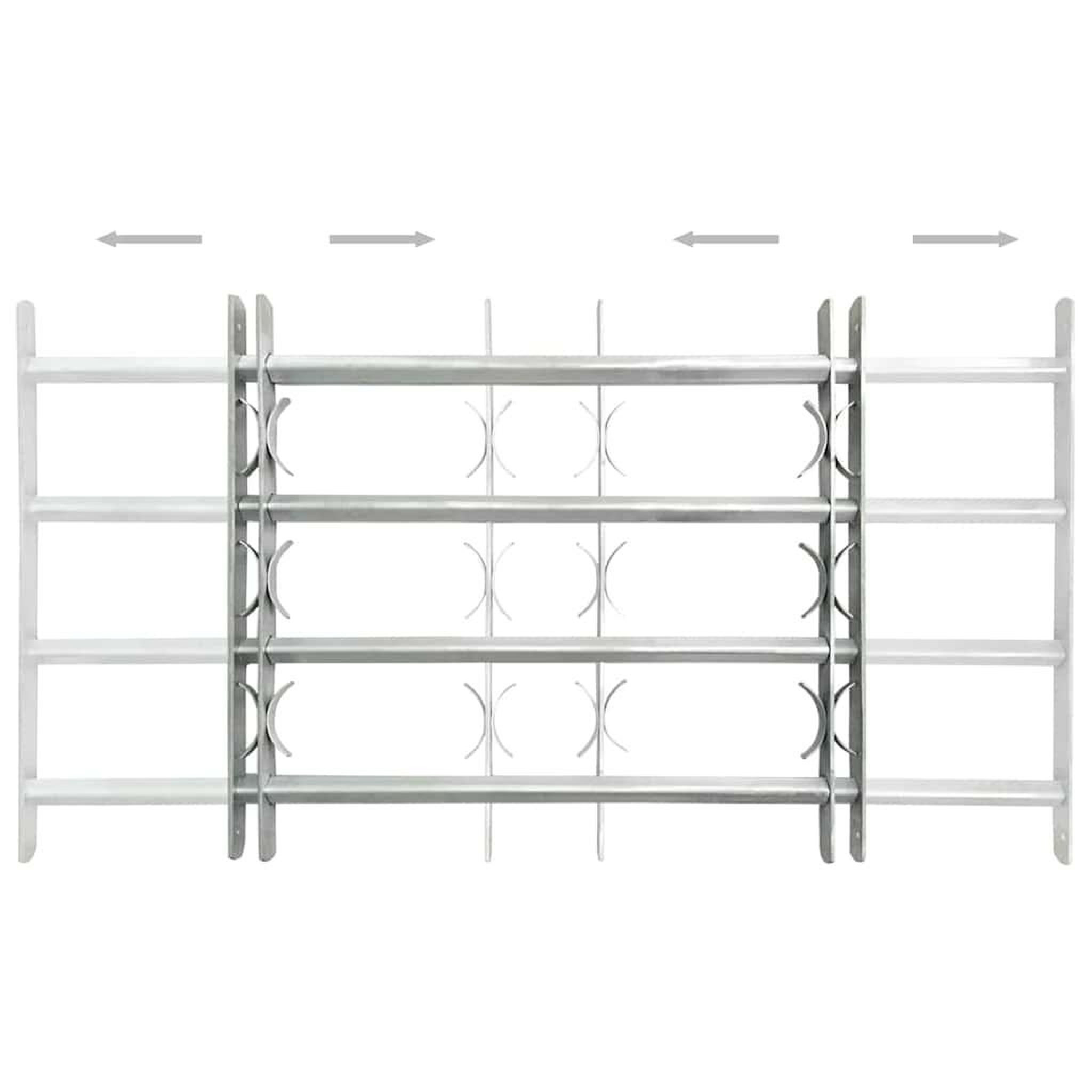 Voir la diapositive 3 : VIDAXL Grilles reglables de securite de fenetres 2 pcs 1000-1500 mm