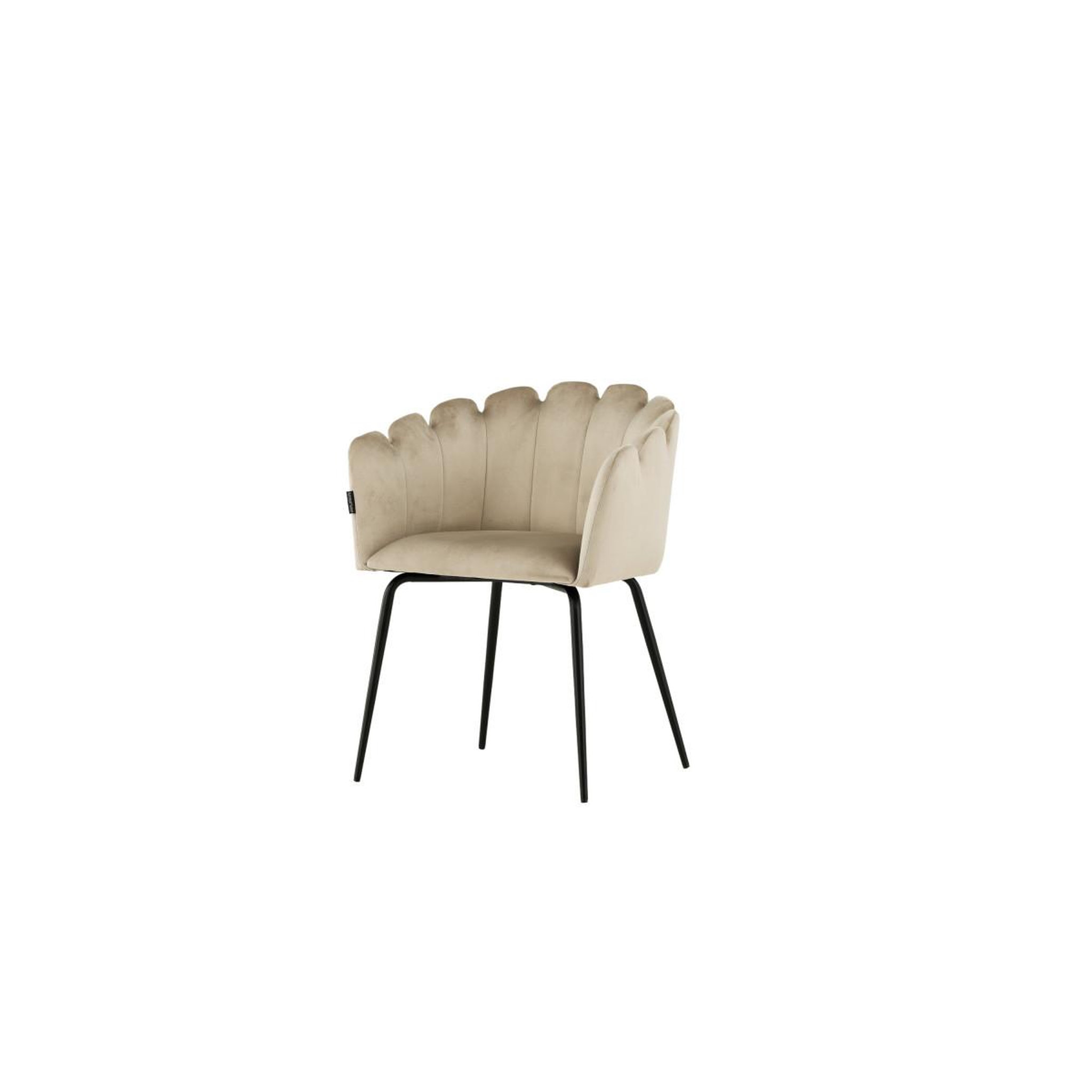 Voir la diapositive 5 : Paris Prix Chaise en velours  limhamn  76cm beige