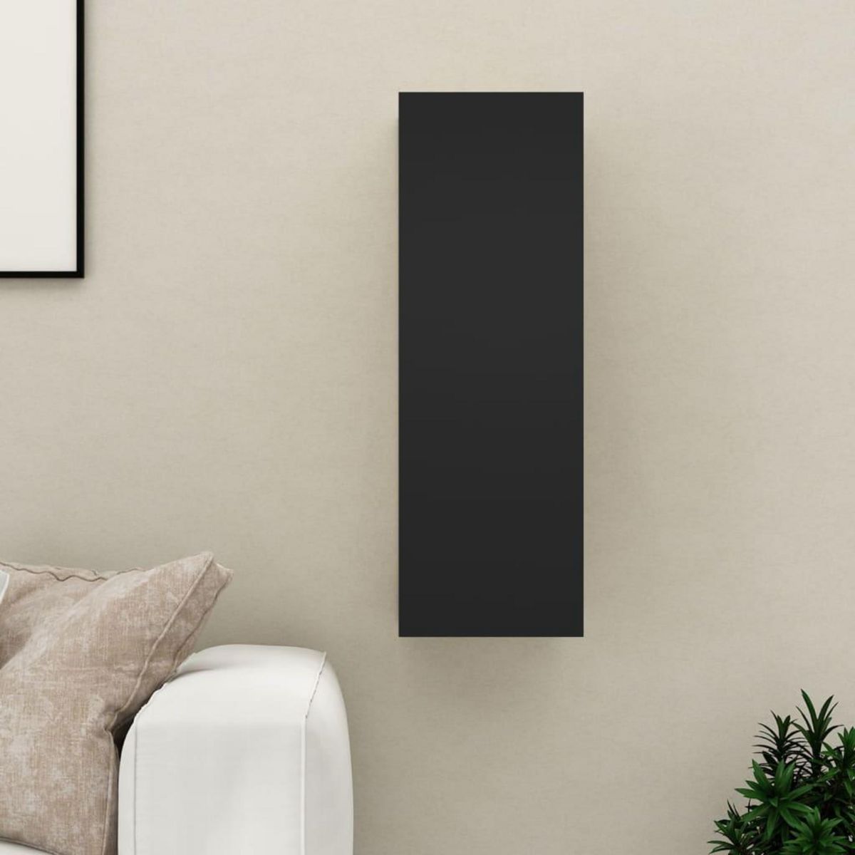 VIDAXL Meuble TV Noir 30,5x30x90 cm Bois d'ingenierie