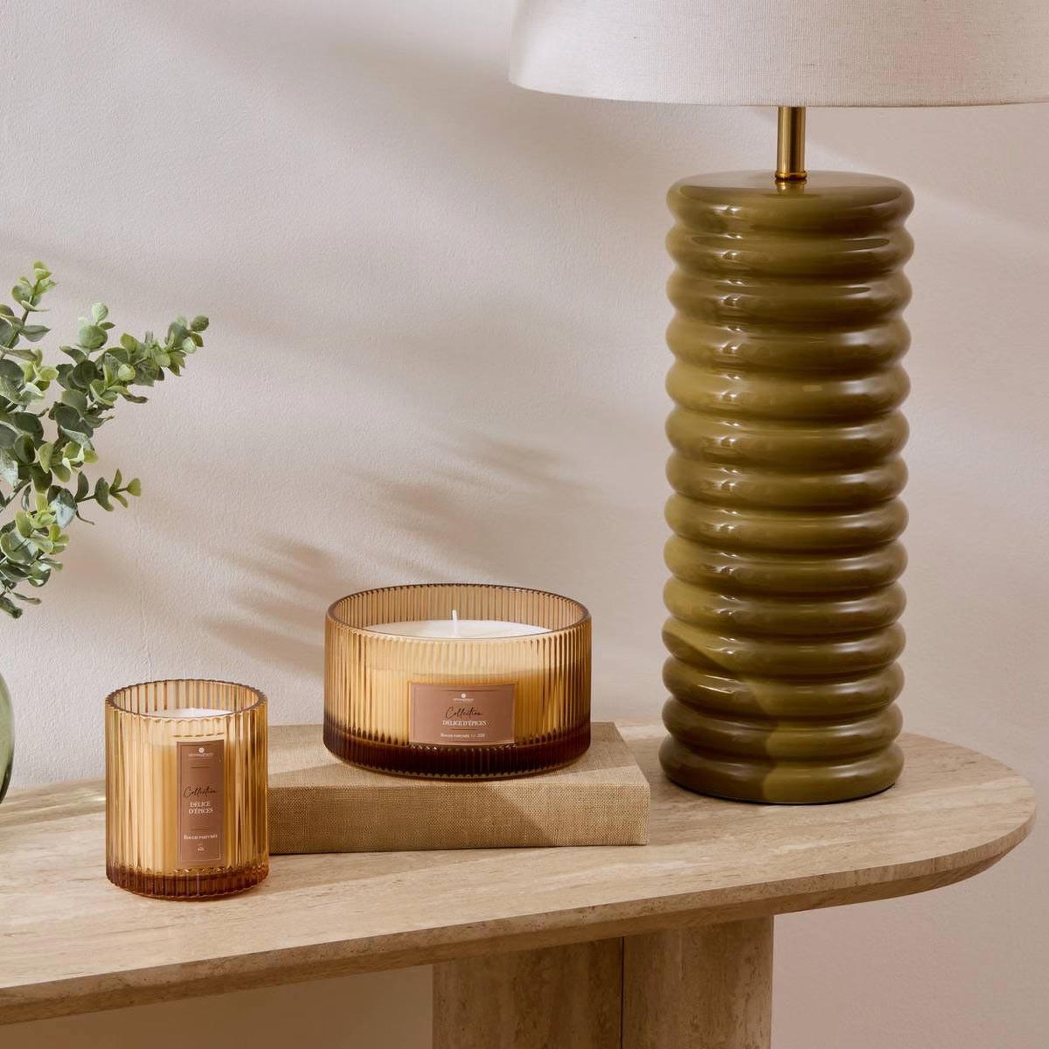 Voir la diapositive 4 : ATMOSPHERA Bougie parfumée en verre  albie  635g délice d'épices
