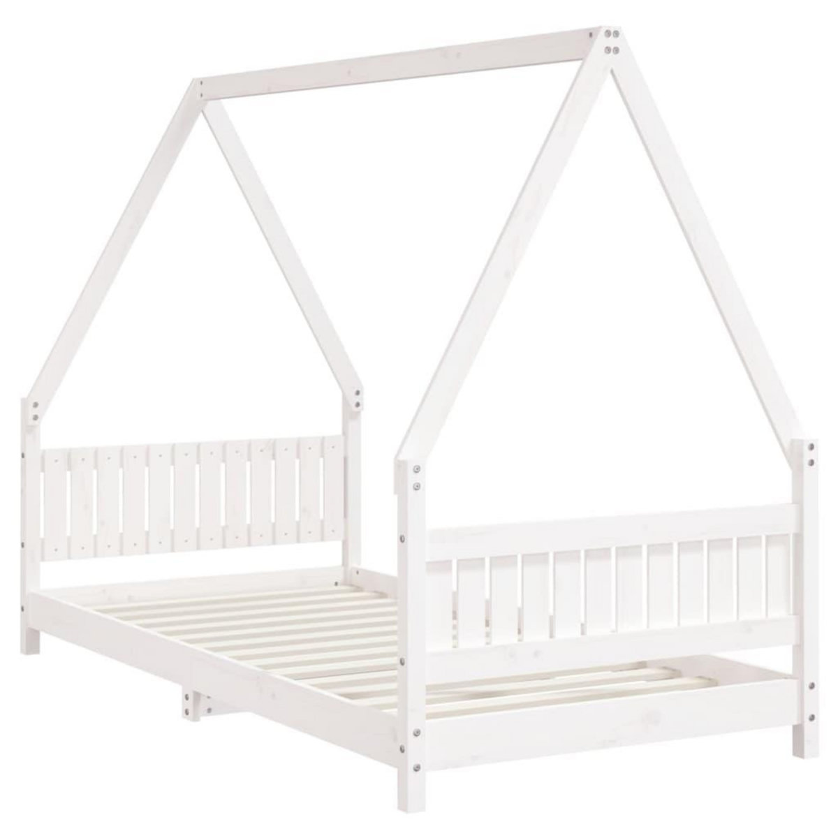 VIDAXL Cadre de lit pour enfants blanc 90x190 cm bois de pin massif