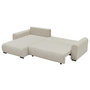 Voir la diapositive 2 : BEST MOBILIER Rosalie - canapé d'angle réversible 4 places convertible avec coffre en velours côtelé