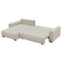Voir la diapositive 2 : BEST MOBILIER Rosalie - canapé d'angle réversible 4 places convertible avec coffre en velours côtelé