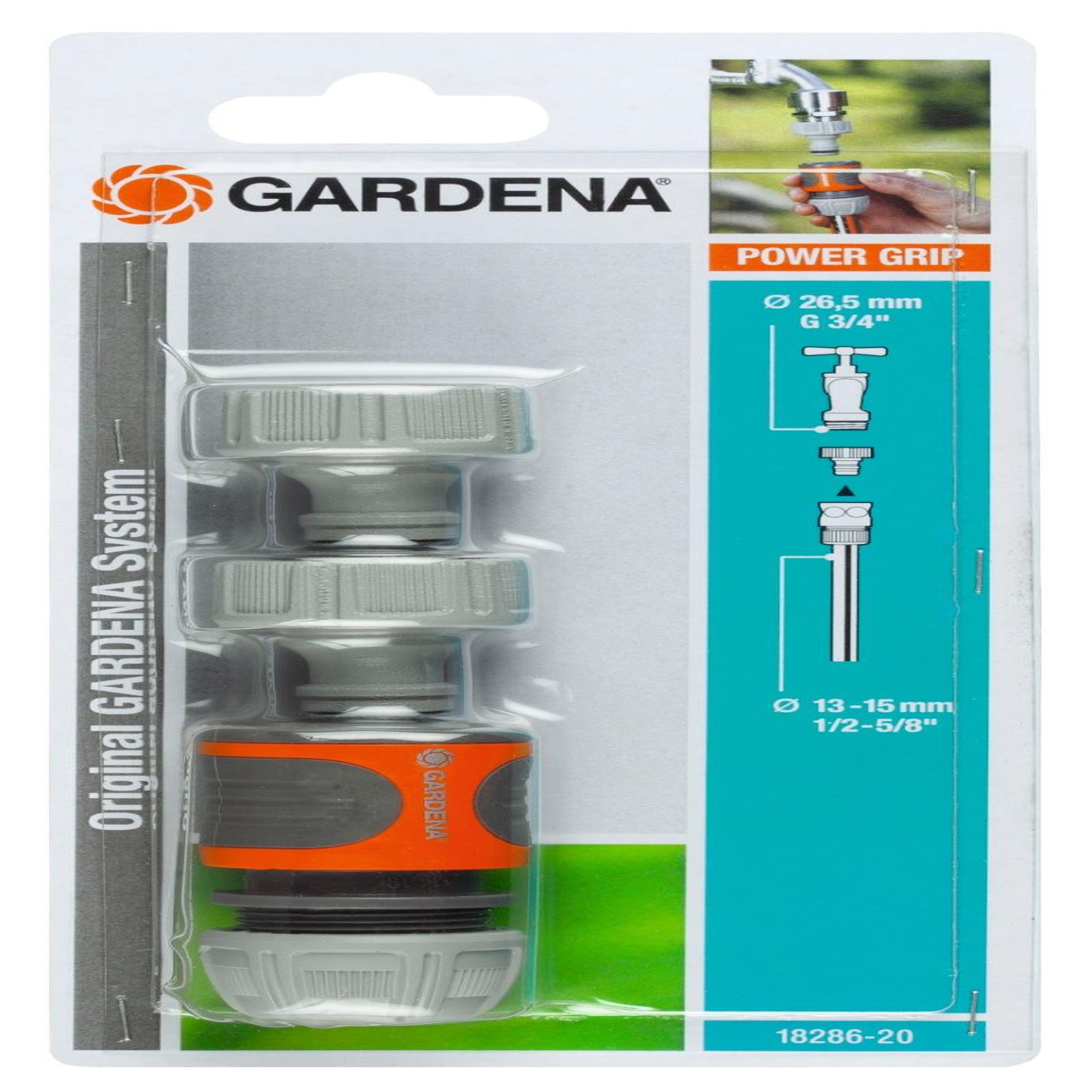 Gardena Nécessaire de raccordement pour robinet 20/27 et tuyau Ø 13 - 15 mm