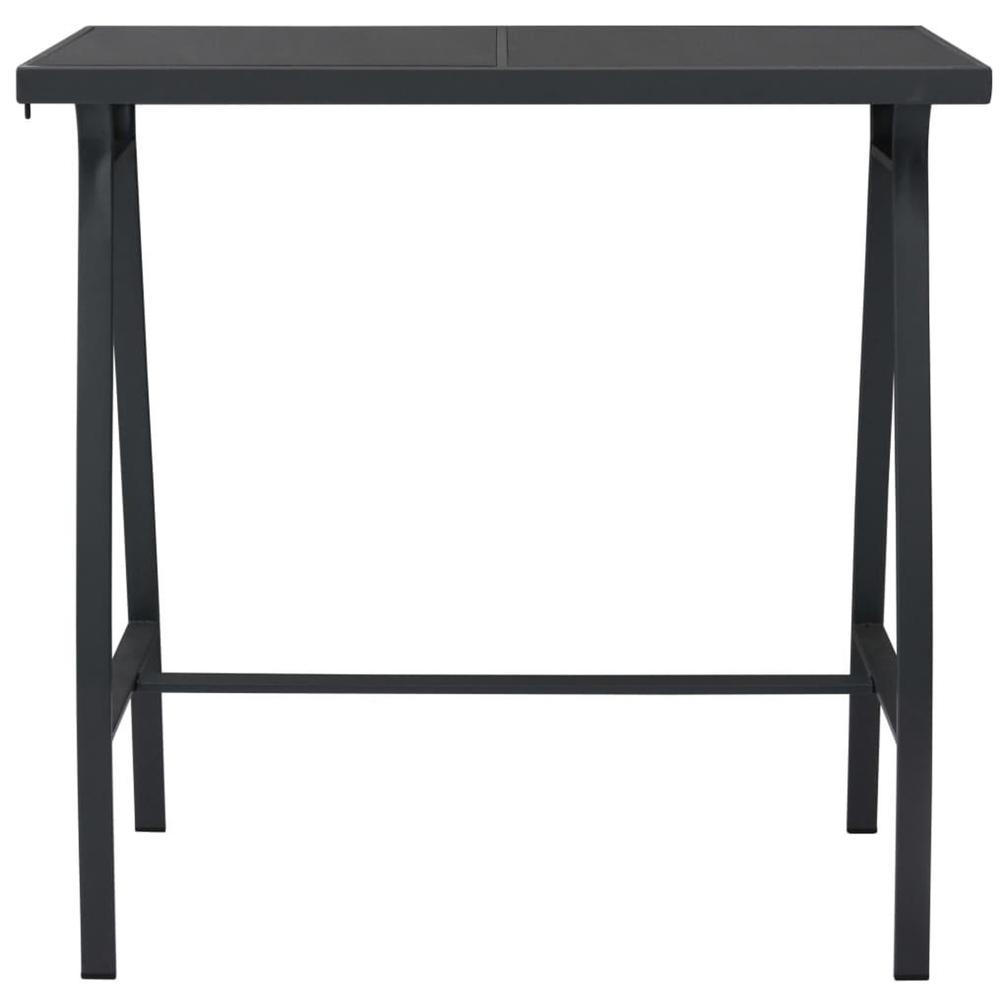 Voir la diapositive 2 : VIDAXL Table de bar de jardin Noir 110x60x110 cm Verre trempe