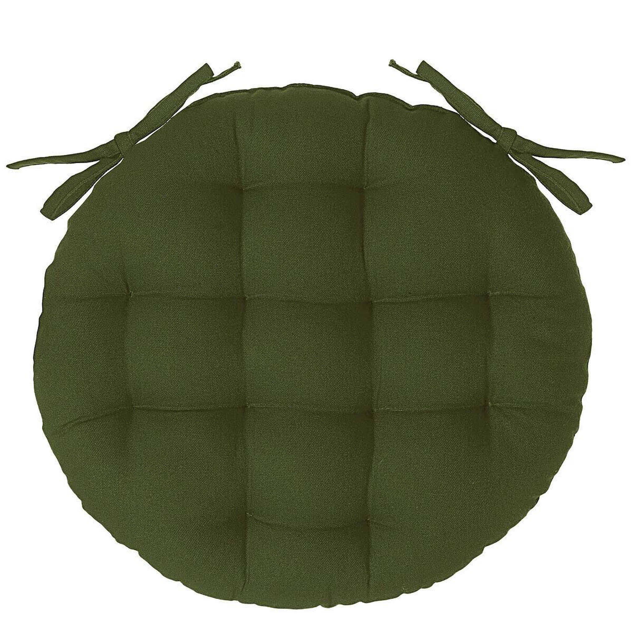 ATMOSPHERA Galette de Chaise Ronde  Leana  38cm Vert Kaki