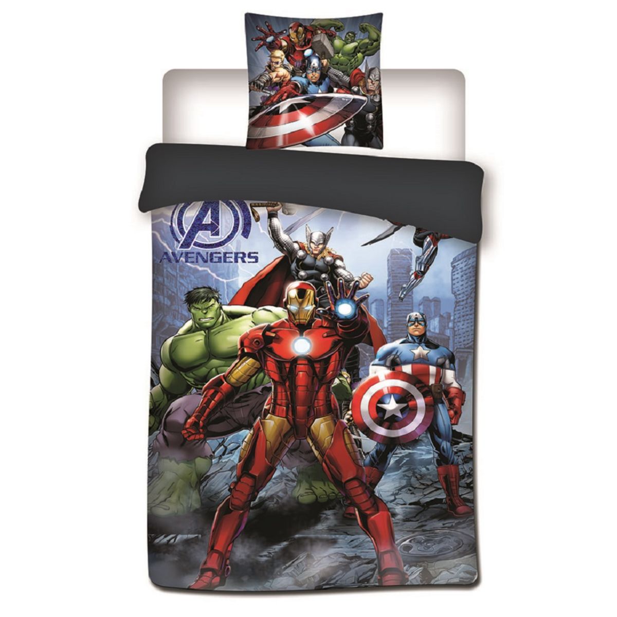 AVENGERS Parure housse de couette microfibre AVENGERS