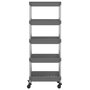 Voir la diapositive 3 : VIDAXL Chariot de cuisine 5 niveaux Gris 42x29x128 cm Fer et ABS
