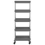 Voir la diapositive 3 : VIDAXL Chariot de cuisine 5 niveaux Gris 42x29x128 cm Fer et ABS
