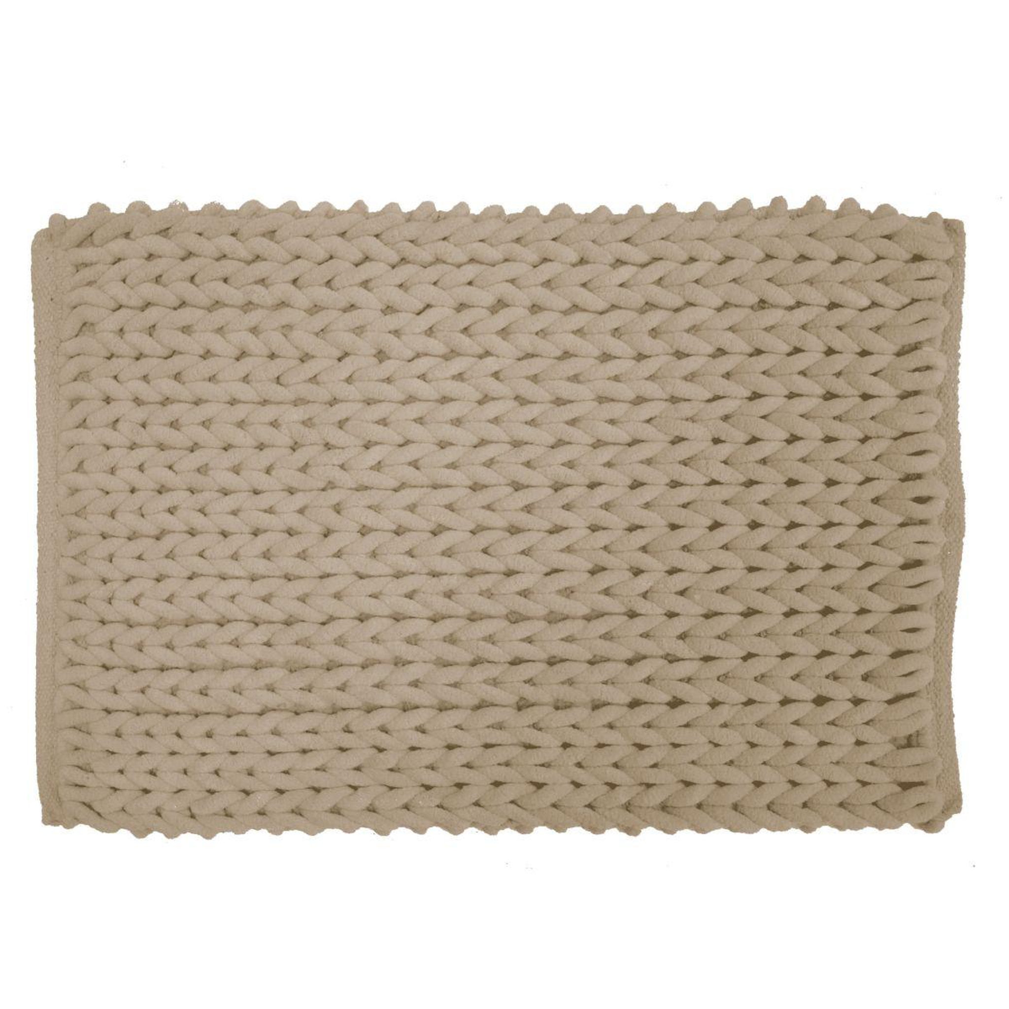Douceur d'Intérieur Tapis de bain en chenille  ariel  50x80cm sable