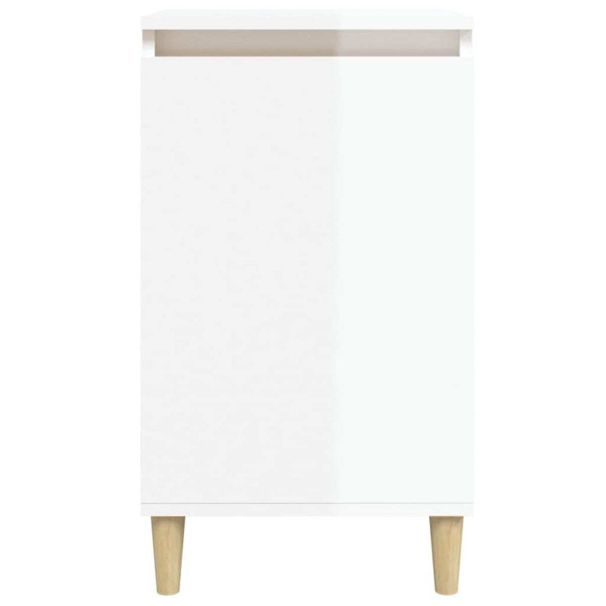 VIDAXL Tables de chevet 2pcs blanc brillant 40x35x70cm bois ingenierie