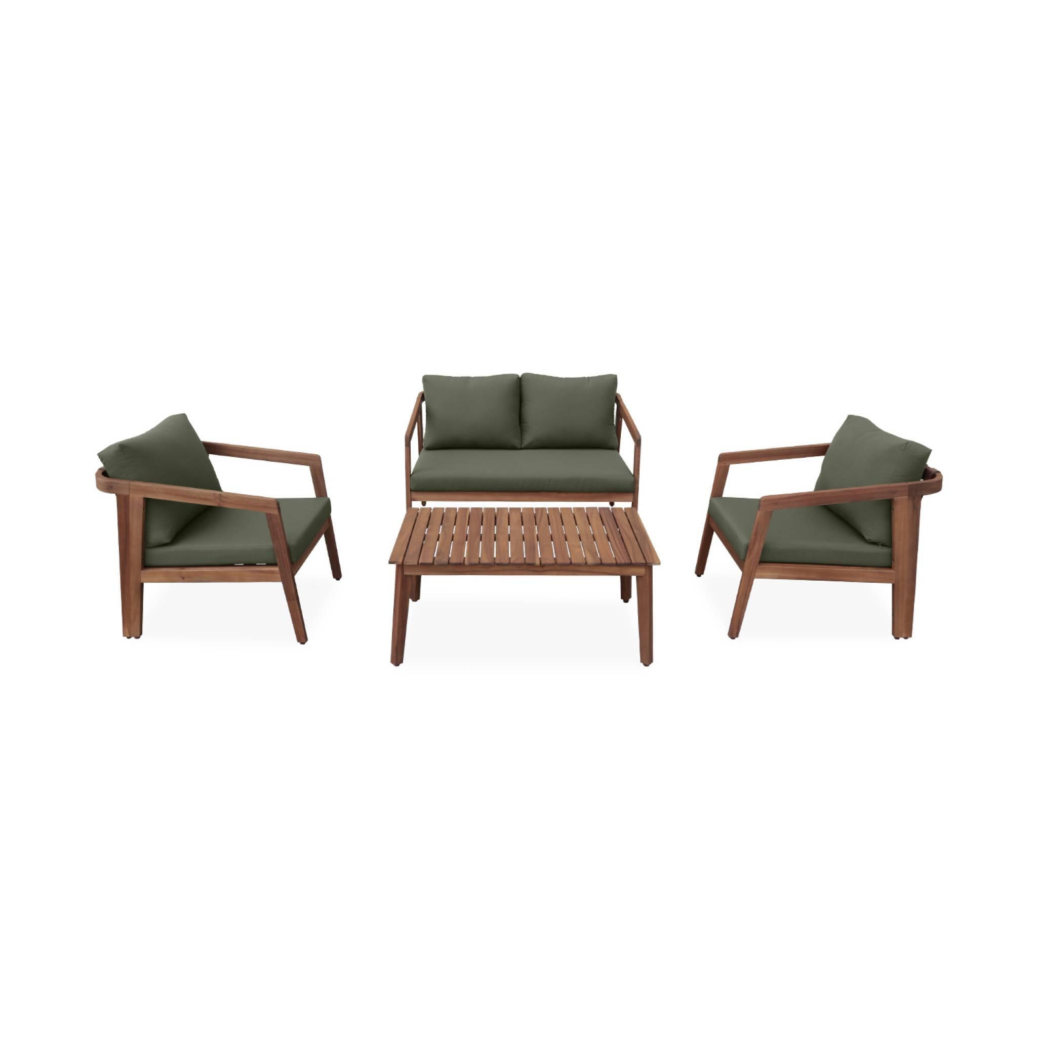 Voir la diapositive 4 : SWEEEK Salon de jardin 4 places bois d'acacia