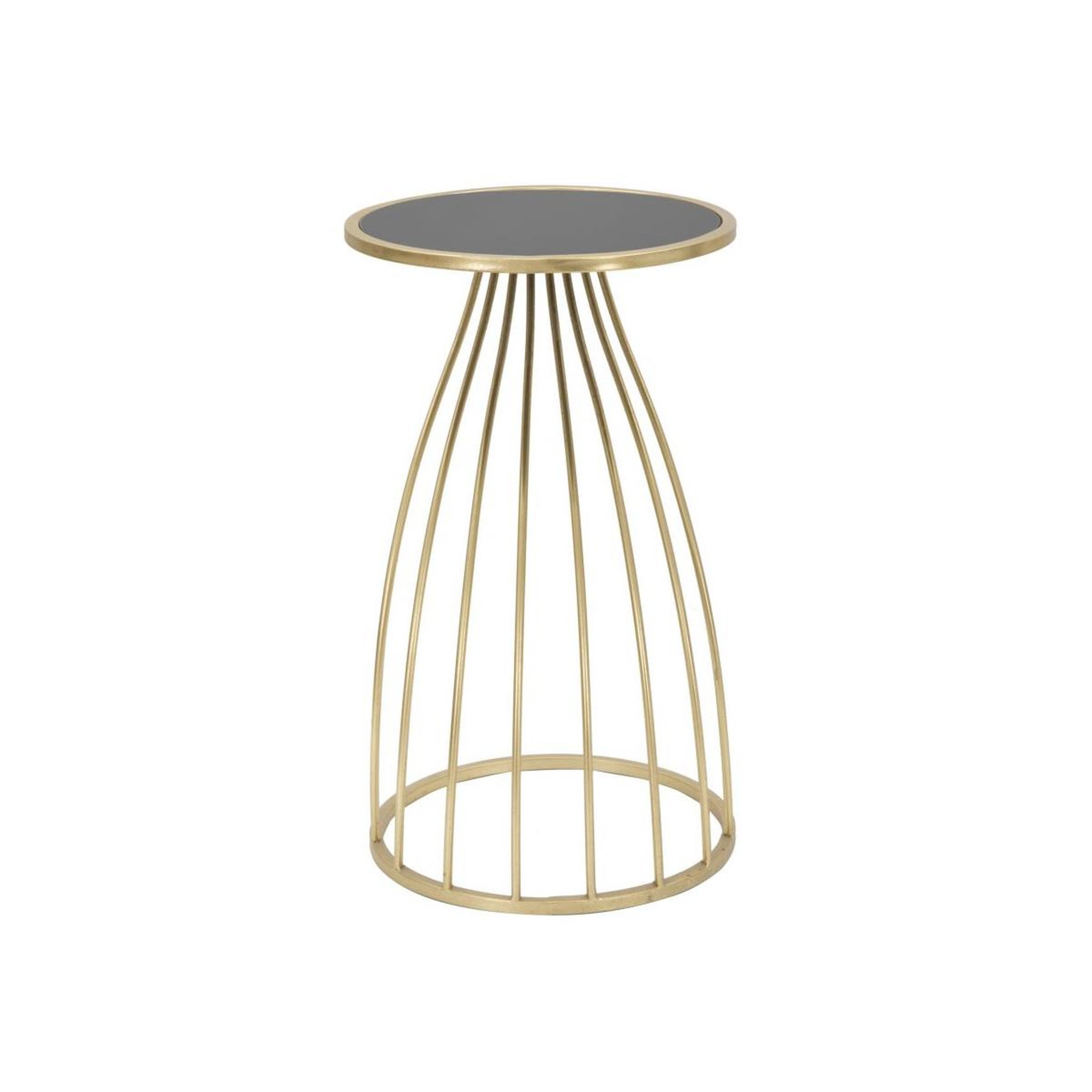 Voir la diapositive 2 : Paris Prix Table d'appoint design  flush  60cm noir & or