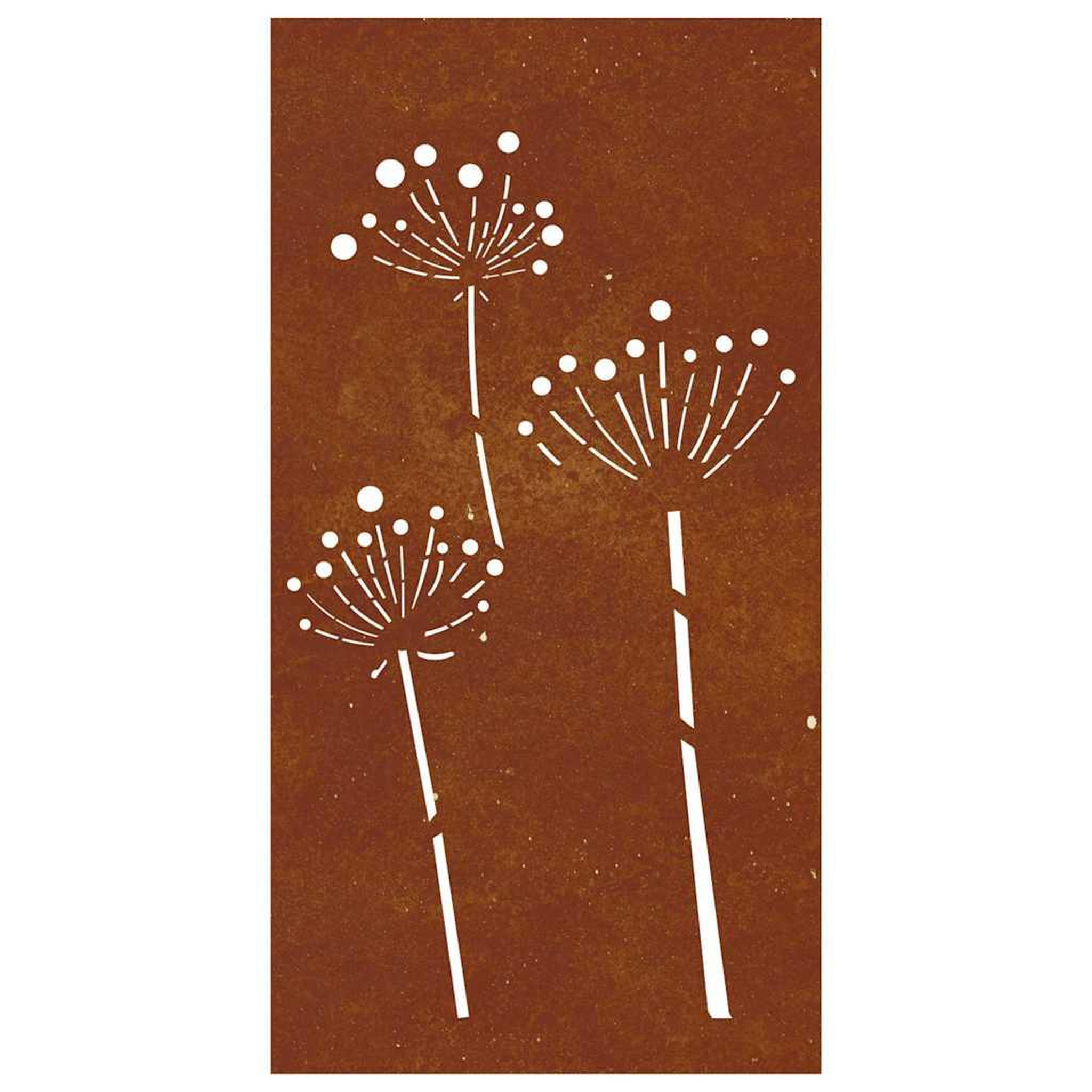 Voir la diapositive 4 : VIDAXL Decoration murale jardin 105x55 cm acier corten design de fleur