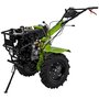 VITO Motoculteur thermique Diesel 12CV 456Cm3 Transmission directe 8900W 2 Fraises butteur double + Remorque 285 x 126 x 141 cm VITO