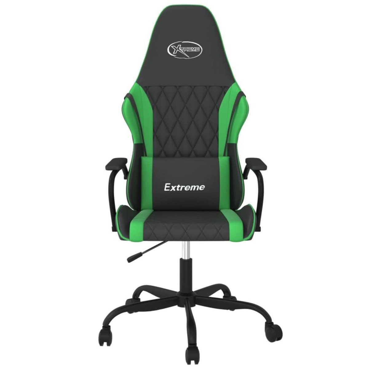 VIDAXL Chaise de jeu Noir et vert Similicuir