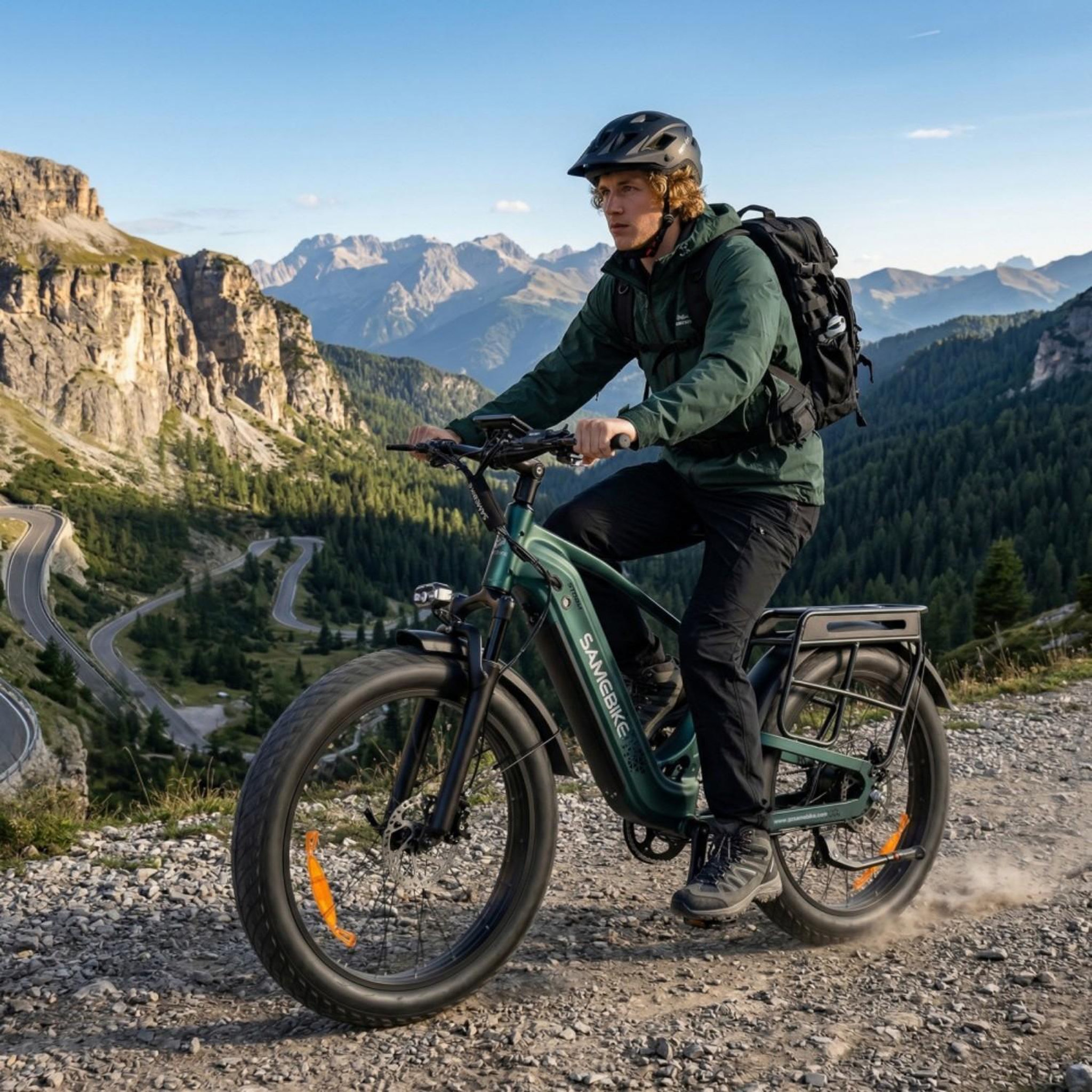 Voir la diapositive 4 : SAMEBIKE Vélo électrique à gros pneus à suspension complète SAMEBIKE STORM