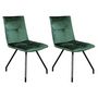 Voir la diapositive 1 : Paris Prix Lot de 2 Chaises en Velours  Eaden  87cm Vert