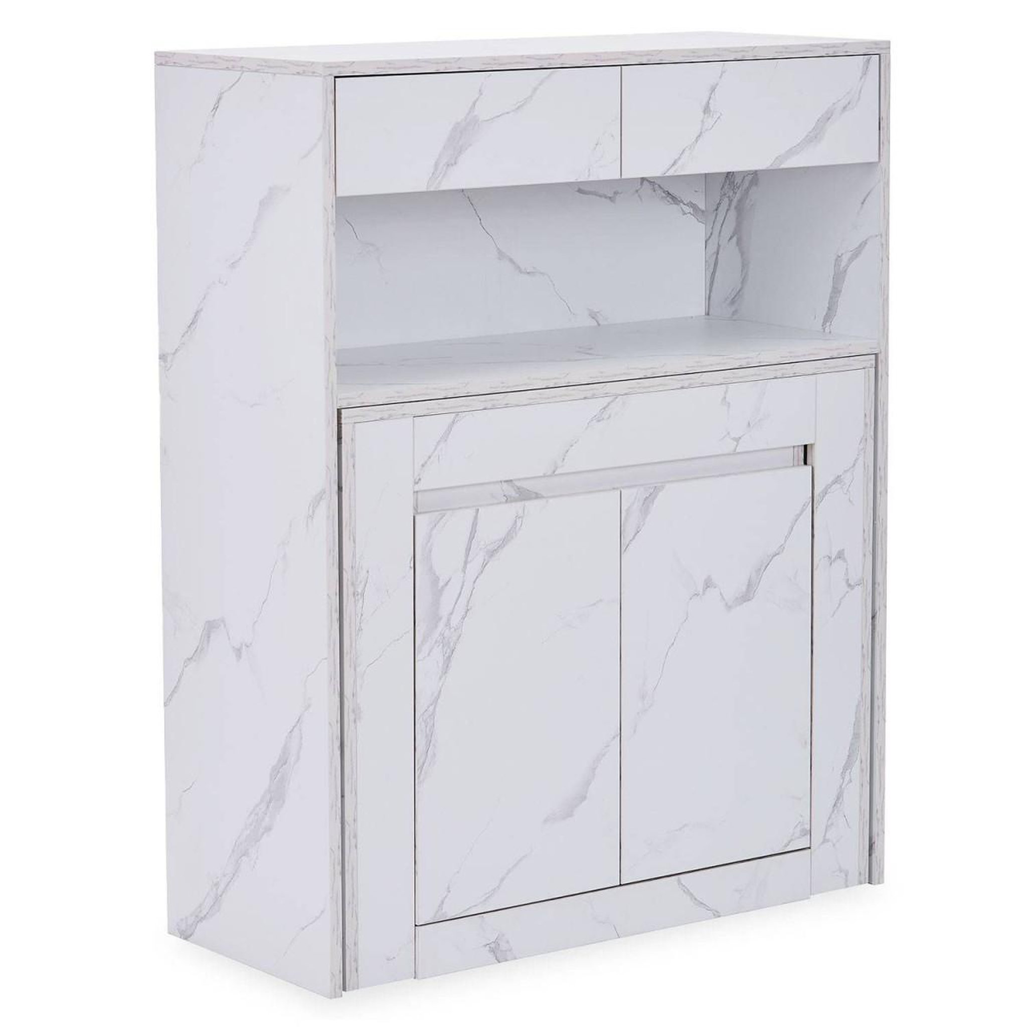 Voir la diapositive 2 : Paris Prix Console extensible  malavita  40-176cm blanc
