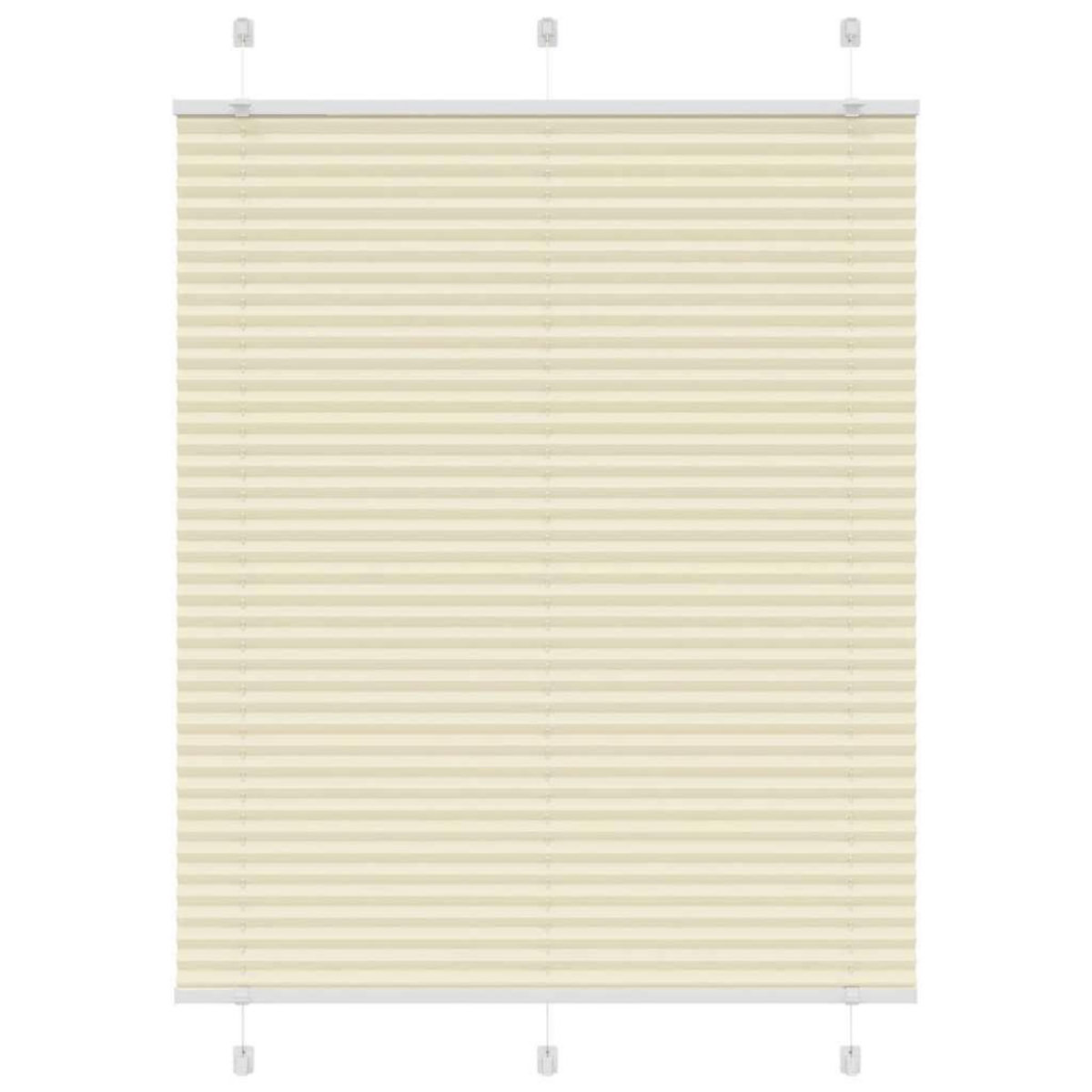 VIDAXL Store plisse creme 105x100cm largeur du tissu 104,4cm polyester
